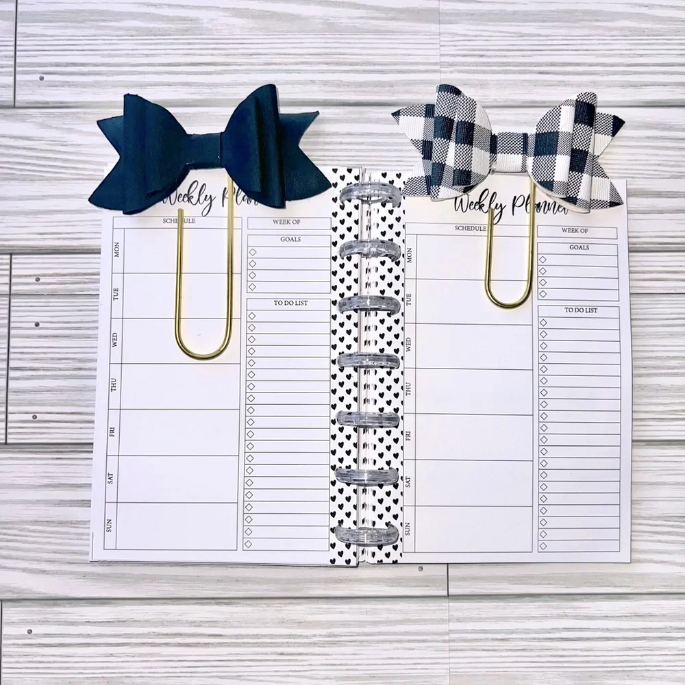 Happy planner bookmark Bow paper clips Jumbo size 2 pcs